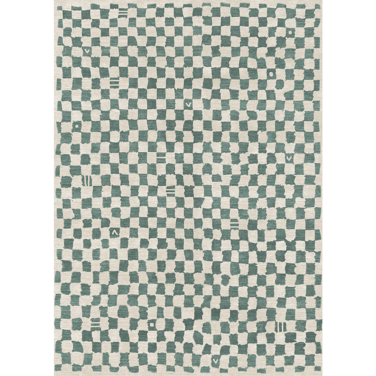 Metro Checkered Slate Green Rug – rugmeup