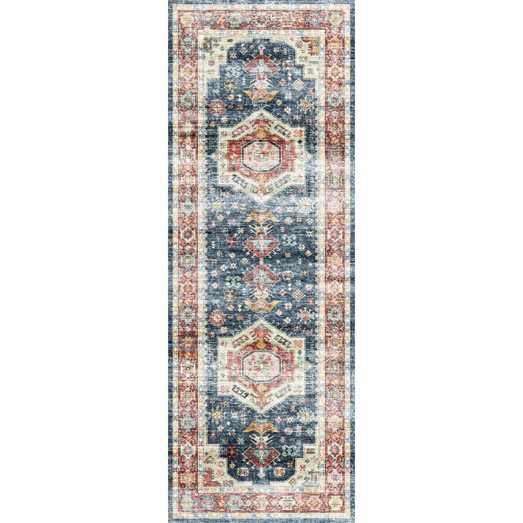 Dilara Multi Color Red Blue Rug